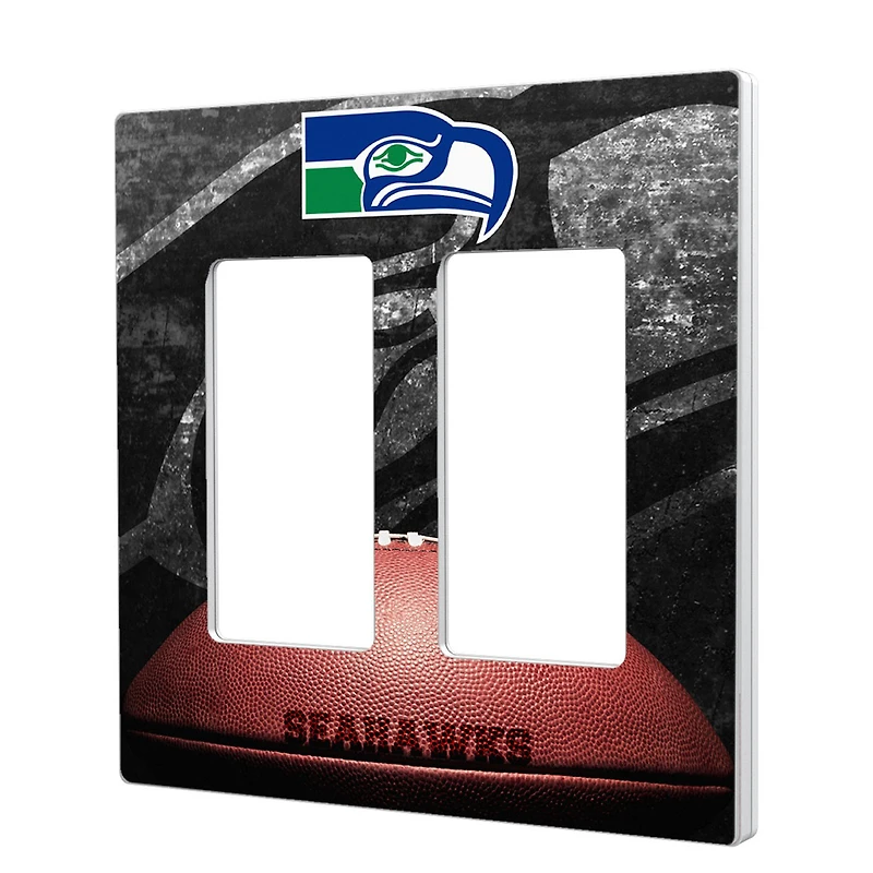 Seattle Seahawks Legendary Design Double Rocker Lightswitch Plate