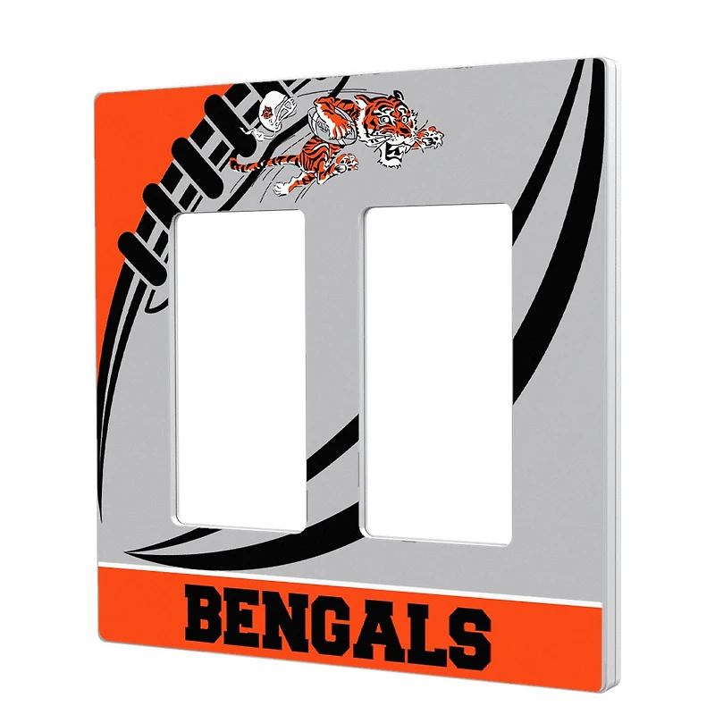 Cincinnati Bengals Passtime Design Double Rocker Lightswitch Plate