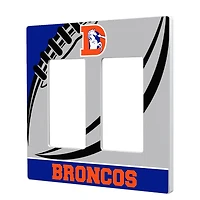Denver Broncos Passtime Design Double Rocker Lightswitch Plate