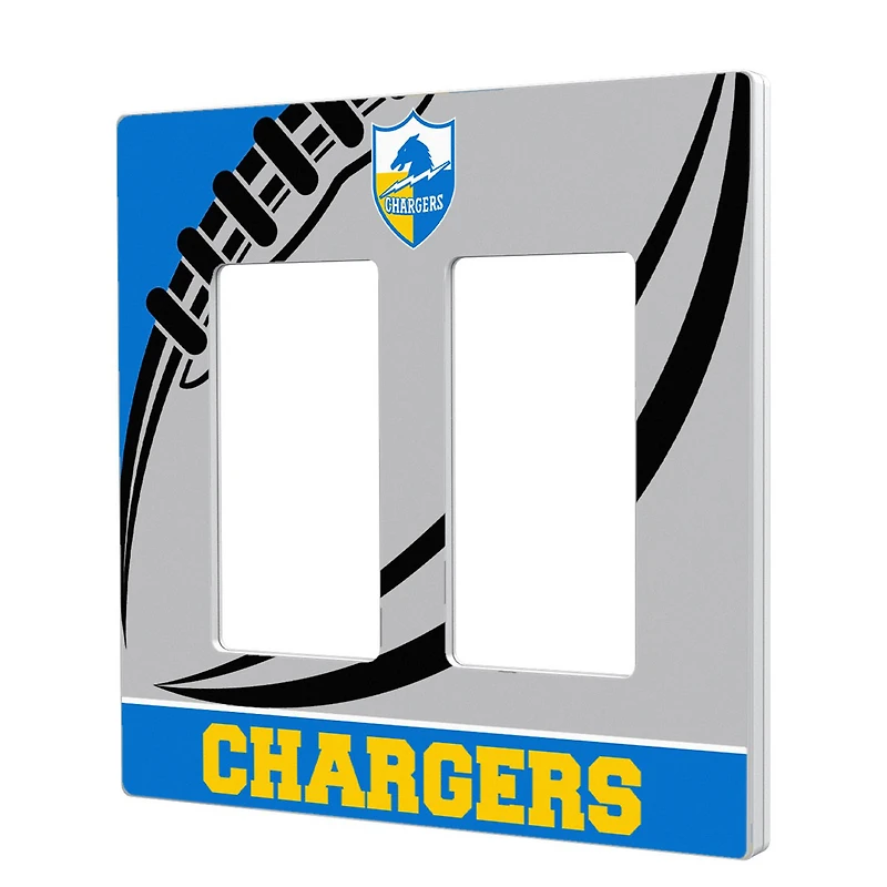 Los Angeles Chargers Passtime Design Double Rocker Lightswitch Plate