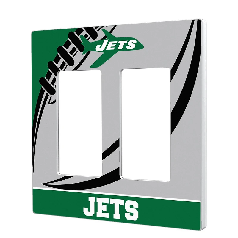 New York Jets Passtime Design Double Rocker Lightswitch Plate