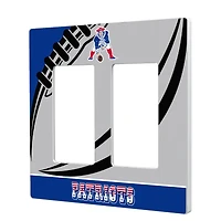New England Patriots Passtime Design Double Rocker Lightswitch Plate