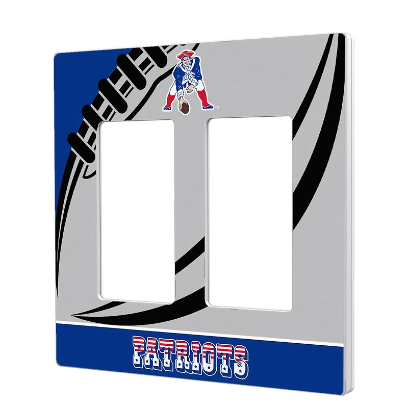 New England Patriots Passtime Design Double Rocker Lightswitch Plate