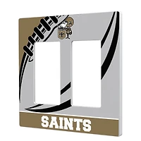 New Orleans Saints Passtime Design Double Rocker Lightswitch Plate