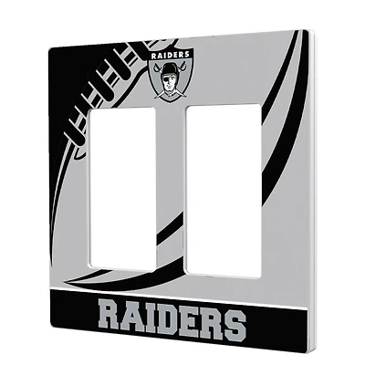 Oakland Raiders Passtime Design Double Rocker Lightswitch Plate