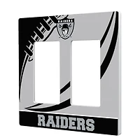 Oakland Raiders Passtime Design Double Rocker Lightswitch Plate