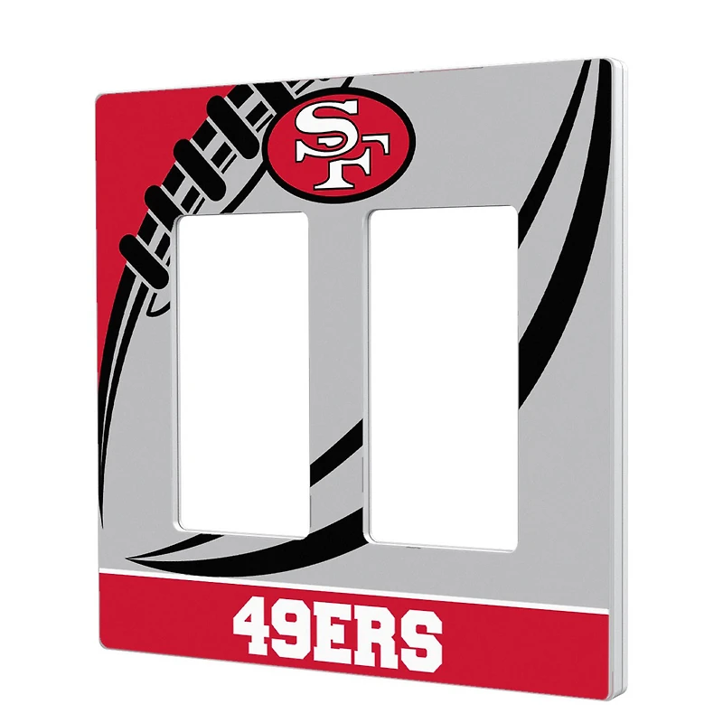 San Francisco 49ers Passtime Design Double Rocker Lightswitch Plate