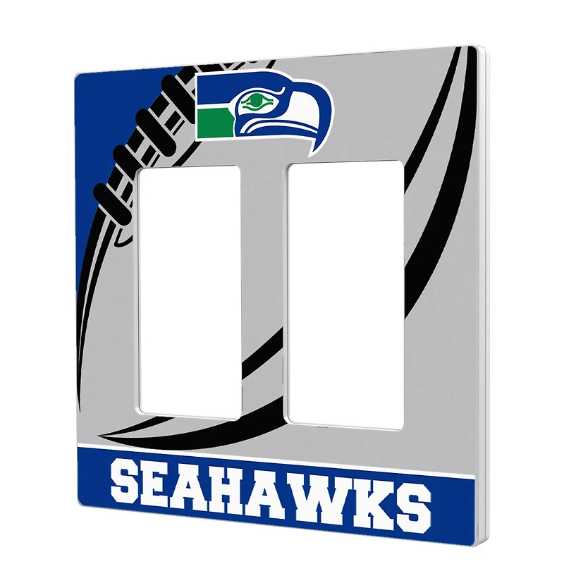 Seattle Seahawks Passtime Design Double Rocker Lightswitch Plate