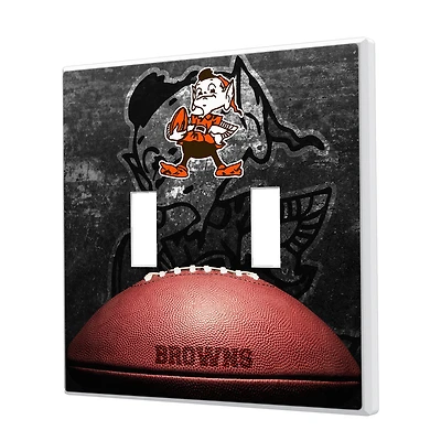 Cleveland Browns Legendary Design Double Toggle Lightswitch Plate