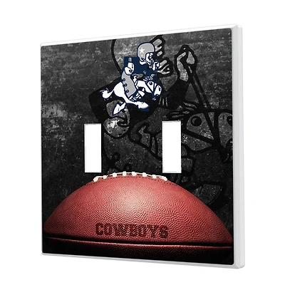 Dallas Cowboys Legendary Design Double Toggle Lightswitch Plate