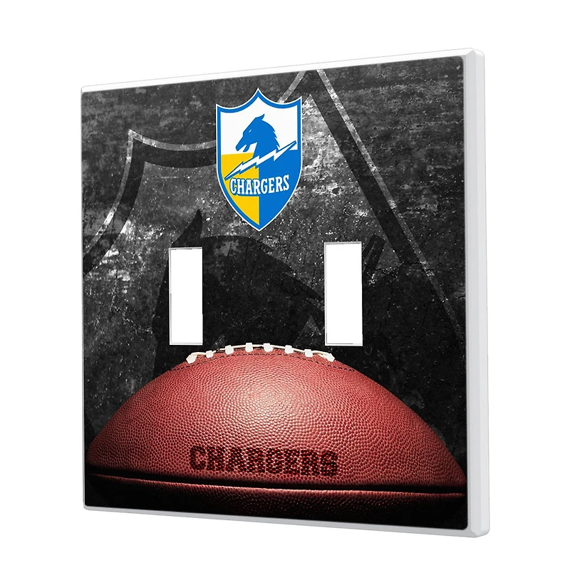 Los Angeles Chargers Legendary Design Double Toggle Lightswitch Plate