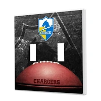 Los Angeles Chargers Legendary Design Double Toggle Lightswitch Plate