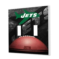 New York Jets Legendary Design Double Toggle Lightswitch Plate