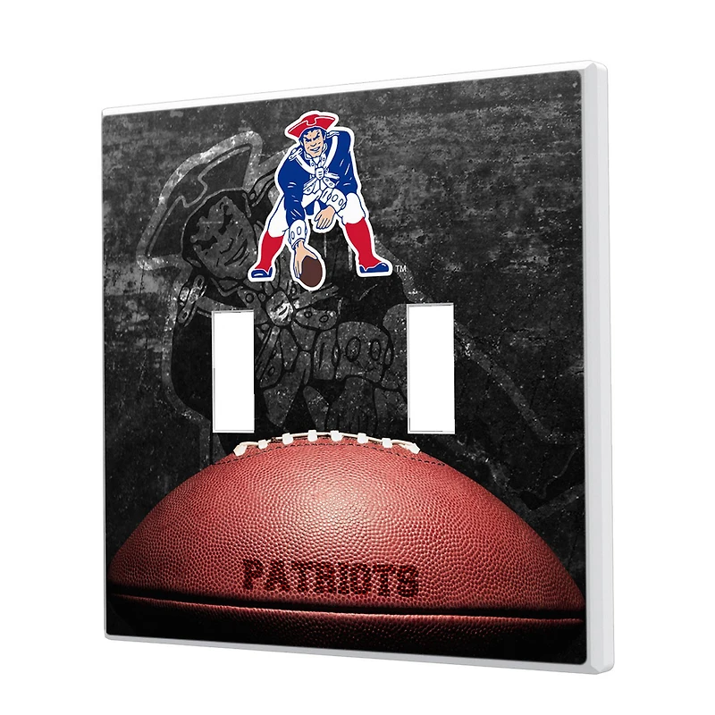 New England Patriots Legendary Design Double Toggle Lightswitch Plate