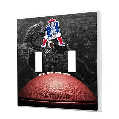 New England Patriots Legendary Design Double Toggle Lightswitch Plate