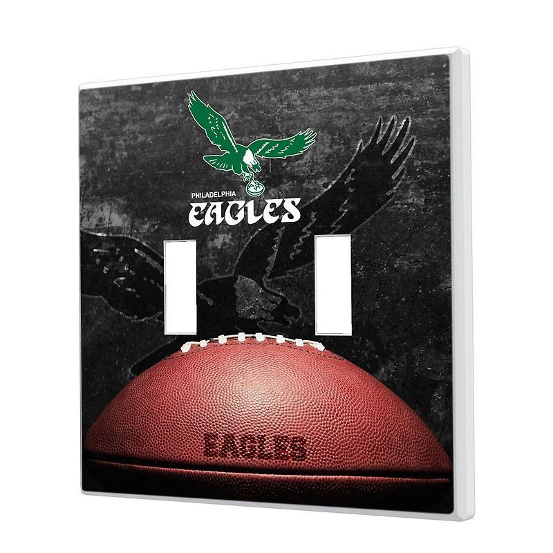 Philadelphia Eagles Legendary Design Double Toggle Lightswitch Plate