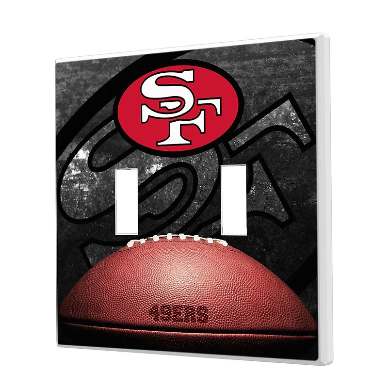 San Francisco 49ers Legendary Design Double Toggle Lightswitch Plate