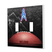 Houston Oilers Legendary Design Double Toggle Lightswitch Plate