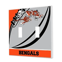 Cincinnati Bengals Passtime Design Double Toggle Lightswitch Plate