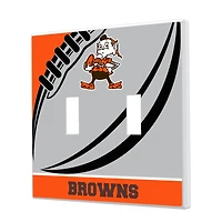 Cleveland Browns Passtime Design Double Toggle Lightswitch Plate