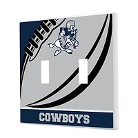 Dallas Cowboys Passtime Design Double Toggle Lightswitch Plate