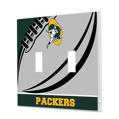 Green Bay Packers Passtime Design Double Toggle Lightswitch Plate