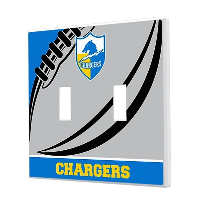Los Angeles Chargers Passtime Design Double Toggle Lightswitch Plate
