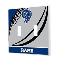Los Angeles Rams Passtime Design Double Toggle Lightswitch Plate