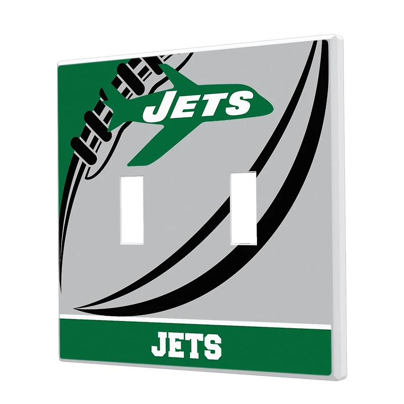 New York Jets Passtime Design Double Toggle Lightswitch Plate