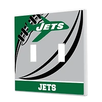 New York Jets Passtime Design Double Toggle Lightswitch Plate