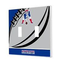New England Patriots Passtime Design Double Toggle Lightswitch Plate