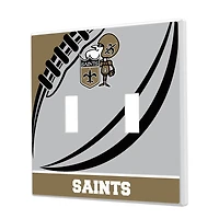 New Orleans Saints Passtime Design Double Toggle Lightswitch Plate