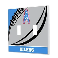Houston Oilers Passtime Design Double Toggle Lightswitch Plate