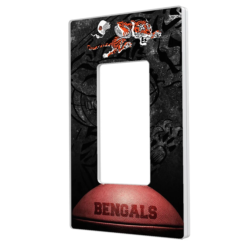 Cincinnati Bengals Legendary Design Single Rocker Lightswitch Plate