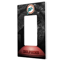 Miami Dolphins Legendary Design Single Rocker Lightswitch Plate