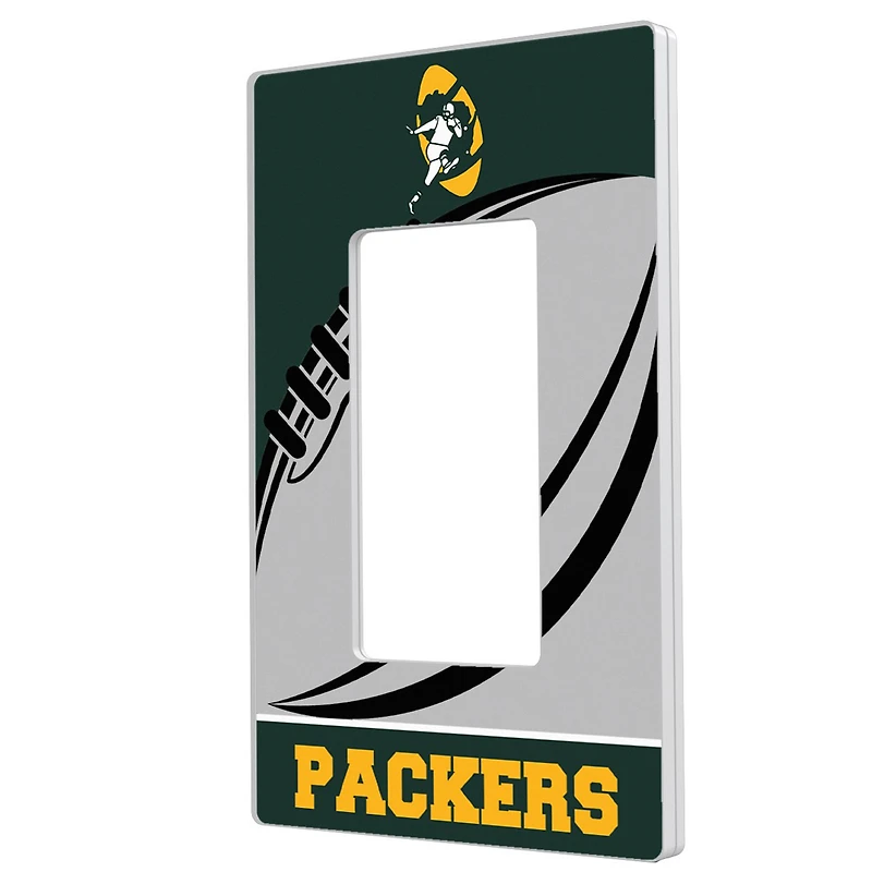 Green Bay Packers Passtime Design Single Rocker Lightswitch Plate