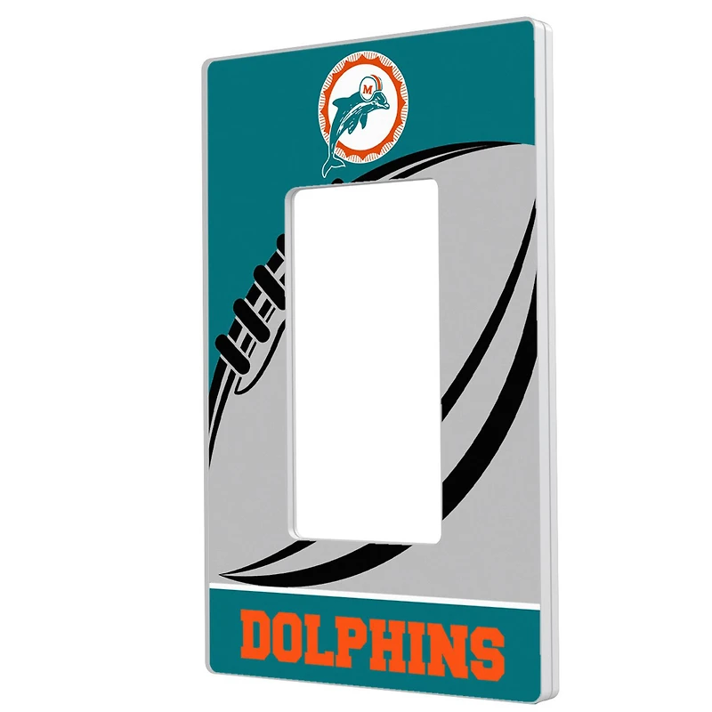 Miami Dolphins Passtime Design Single Rocker Lightswitch Plate