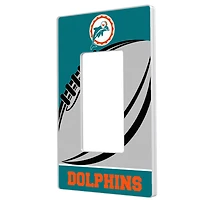 Miami Dolphins Passtime Design Single Rocker Lightswitch Plate