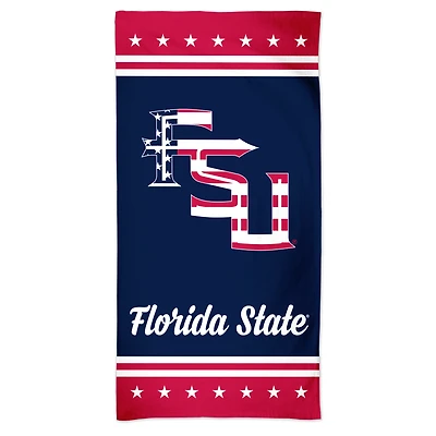 WinCraft Florida State Seminoles 60'' x 30'' Patriotic Spectra Beach Towel