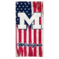 WinCraft Michigan Wolverines 60'' x 30'' Patriotic Spectra Beach Towel