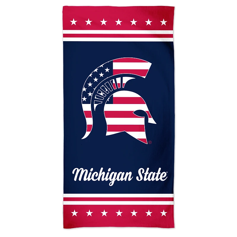 WinCraft Michigan State Spartans 60'' x 30'' Patriotic Spectra Beach Towel