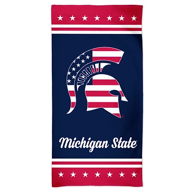 WinCraft Michigan State Spartans 60'' x 30'' Patriotic Spectra Beach Towel