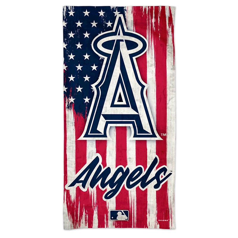 WinCraft Los Angeles Angels 60'' x 30'' Patriotic Spectra Beach Towel