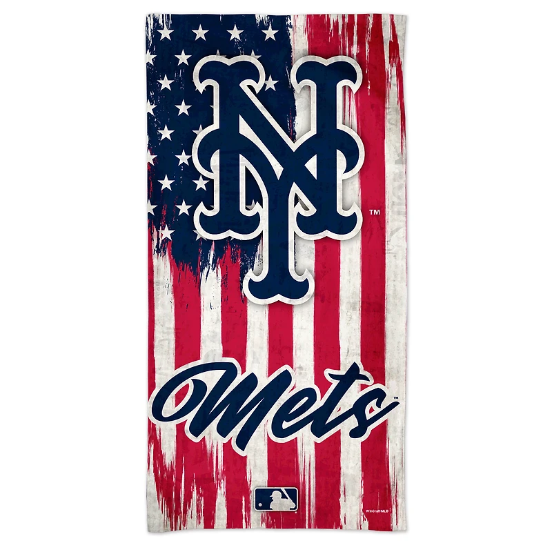 WinCraft New York Mets 60'' x 30'' Patriotic Spectra Beach Towel