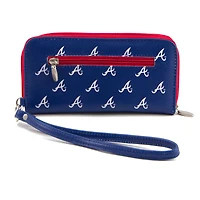 Women's Atlanta Braves Zip-Around Wristlet Wallet