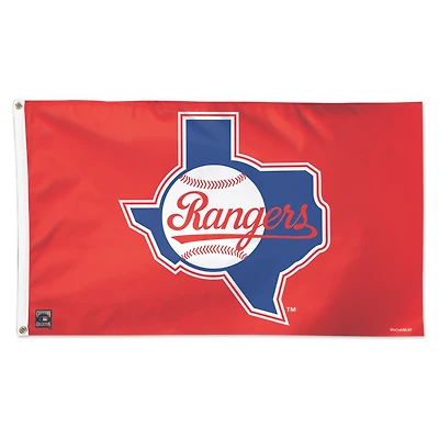 WinCraft Texas Rangers 3' x 5' Single-Sided Heritage Deluxe Flag