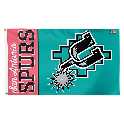 WinCraft San Antonio Spurs 3' x 5' Single-Sided Heritage Deluxe Flag