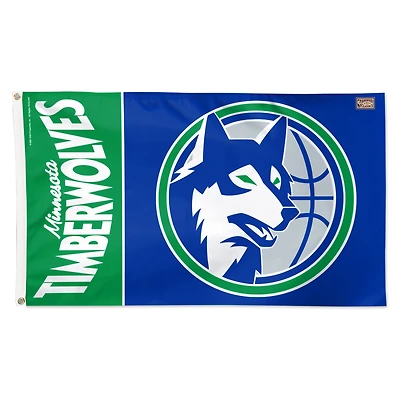 WinCraft Minnesota Timberwolves 3' x 5' Single-Sided Heritage Deluxe Flag