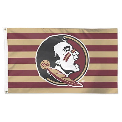 WinCraft Florida State Seminoles 3' x 5' Team Stripe Deluxe Single-Sided Flag