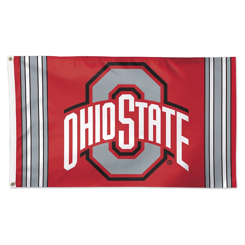 WinCraft Ohio State Buckeyes 3' x 5' Vertical Stripe Deluxe Single-Sided Flag